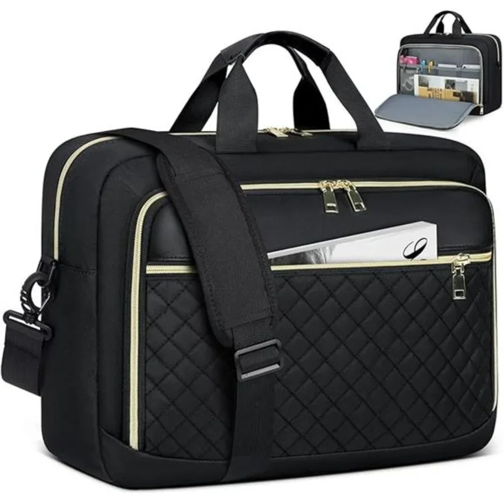 Womens Mens Laptop Bag 17 Inch Waterproof Laptop Briefcase Shoulder Bag Work